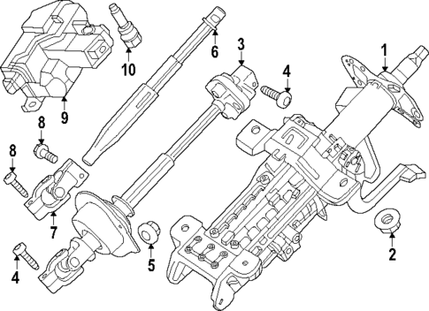 Steering Column Assembly for 2025 Ford Mustang #0