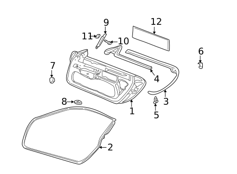 Door & Components for 1999 Porsche 911 #0