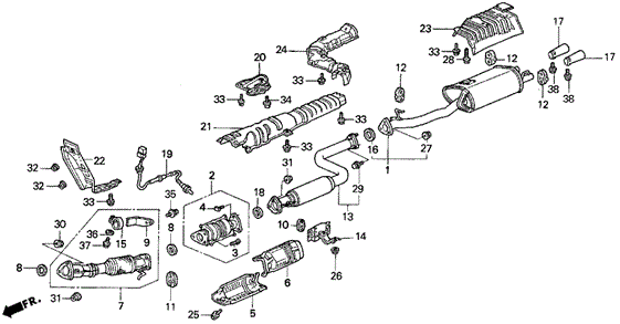 Exhaust Pipe for 1995 Acura TL #0