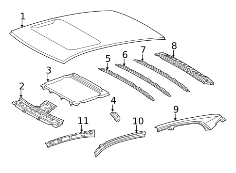 Roof & Components for 2016 Lexus CT200h #0