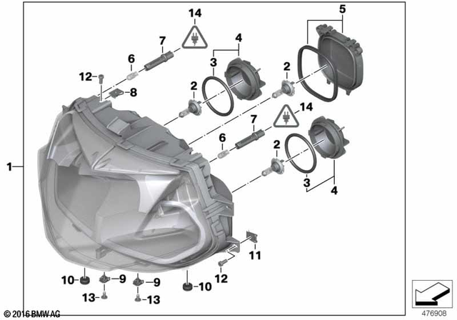 63127688637 - Lights: Headlight -  for BMW-Motorrad Image