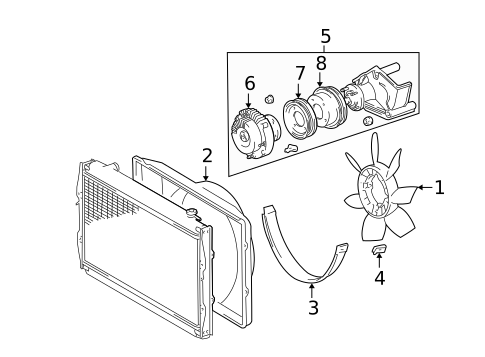 Cooling Fan for 1996 Toyota 4Runner #0