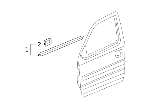 Exterior Trim - Front Door for 2007 Honda Ridgeline #0