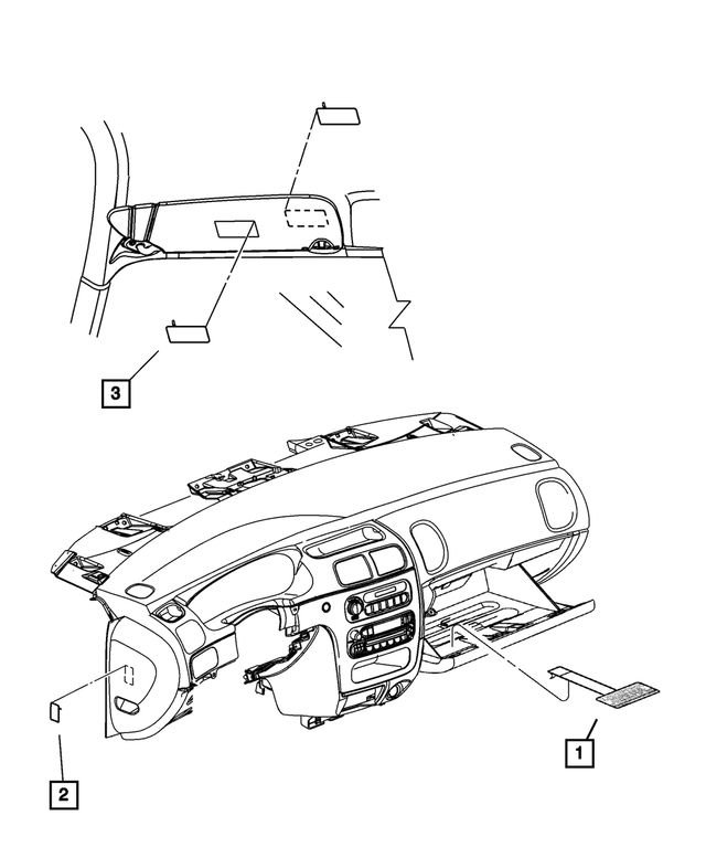 5108001AB - Labels All Vehicle Locations: Air Bag Label for Mopar Image