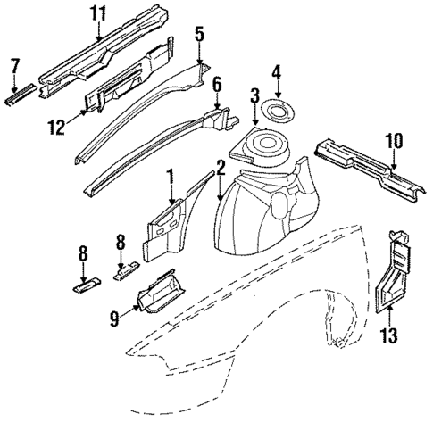 Structural Components & Rails for 1994 Chrysler Concorde #0