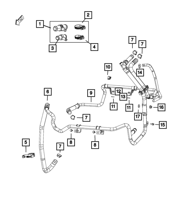 6106291AA - Air Conditioners and Heaters: Hose Clamp for Fiat: 124 Spider, 500L | Jeep: Renegade | Ram: ProMaster 1500, ProMaster 2500, ProMaster 3500, ProMaster City Image