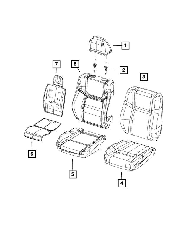 5ZC63JRRAA - Interior Trim: Front Headrest for Mopar Image