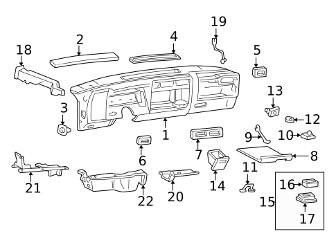 Instrument Panel for 1995 GMC Sonoma #0