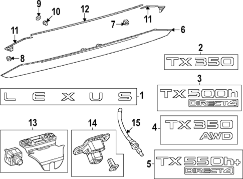 Exterior Trim - Lift Gate for 2025 Lexus TX500h #0