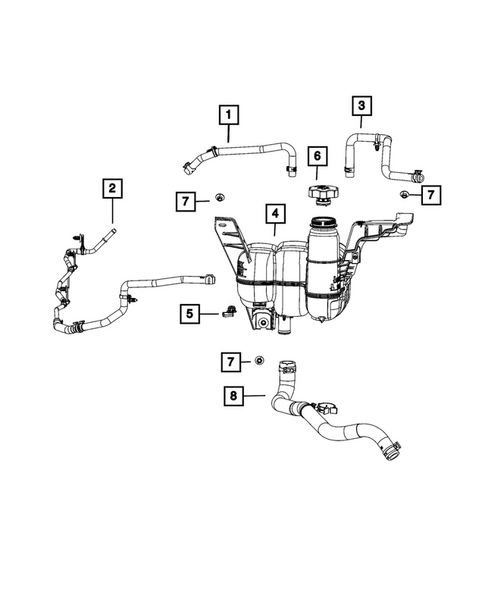 Engine Coolant Reservoir (Bottle) for 2025 Ram 3500 #2