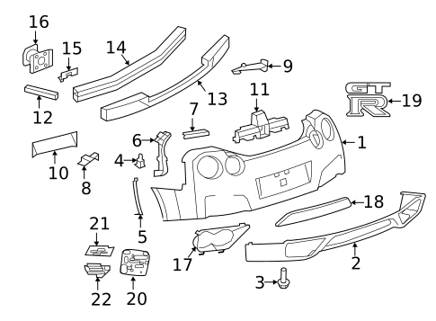 Bumper & Components - Rear for 2016 Nissan GT-R #0