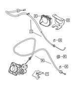 5214613 - Fuel: Cable Clip for Chrysler: PT Cruiser, Town &amp; Country, Voyager | Dodge: Caravan, Grand Caravan, Neon | Jeep: Commander, Grand Cherokee, Liberty Image