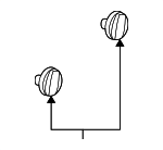 1J0819129D01C - Body: Heater Control Knob for Volkswagen: Golf Image