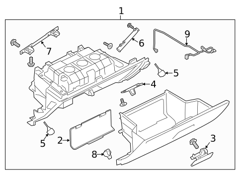 Glove Box for 2012 Land Rover Range Rover Evoque #0