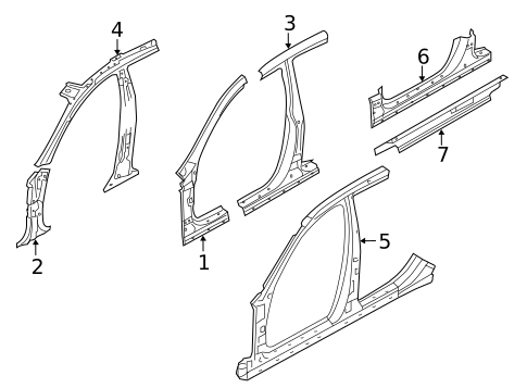 Center Pillar & Rocker for 2012 Hyundai Equus #0