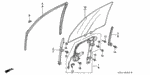 72235SV4013 - Body/Air Conditioning: CHANNEL, R. FR. DOOR RUN for Honda Image