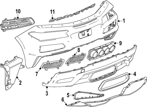 Bumper & Components - Rear for 2023 Chevrolet Corvette #0