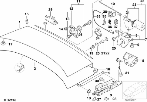 Trunk Lid for 1995 BMW 528i #0