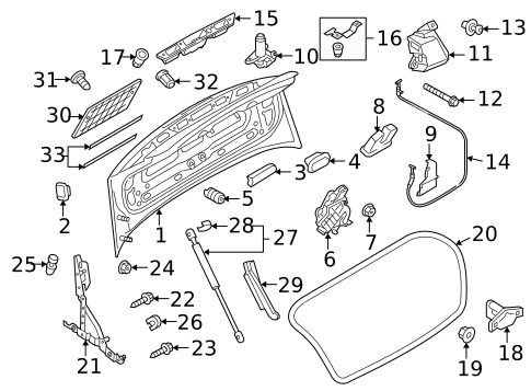 Lid & Components for 2010 Audi A5 Quattro #1