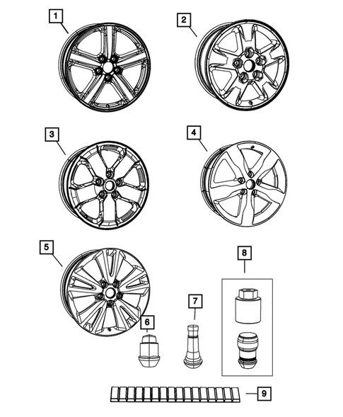 Wheels, Tires and Hardware for 2011 Jeep Grand Cherokee #0