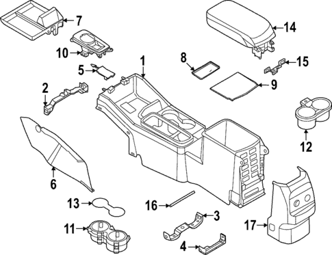 Center Console for 2024 Ford Maverick #0