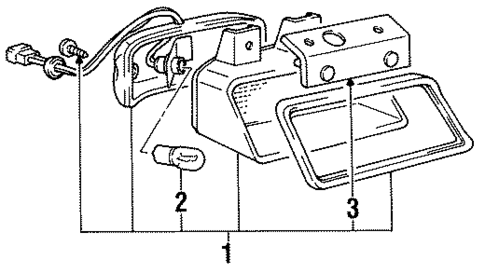 High Mount Lamps for 1989 Dodge Colt #0