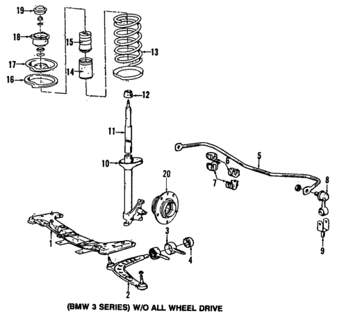 Front Suspension for 1989 BMW 325is #0