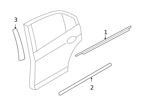Exterior Trim - Rear Door for 2011 Ford Fusion #0