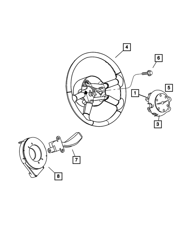 XV03WL8AB - Steering: Driver Air Bag for Mopar Image