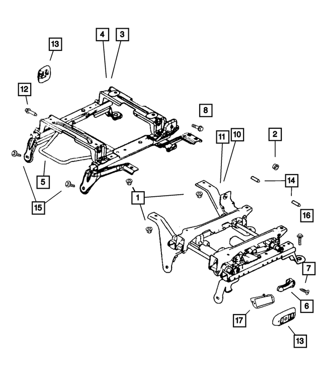 5080617AA - Interior Trim: Seat Adjuster Handle Towel Bar for Mopar Image image