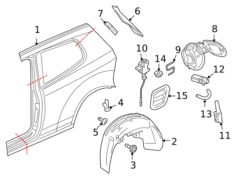 Quarter Panel & Components for 2010 Volkswagen GTI #1