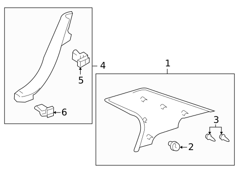 Interior Trim - Quarter Panels for 2003 Lexus LS430 #0