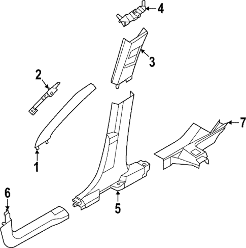 Interior Trim - Pillars for 2023 Ford Maverick #0