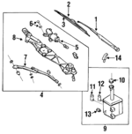 288860B000 - Body: Wiper Arm for Nissan Image