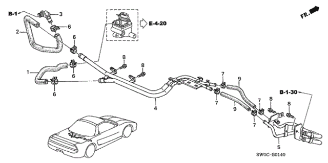Second Air Pipe for 2004 Acura NSX #0