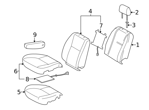 Front Seat Components for 2005 Toyota Tundra #3