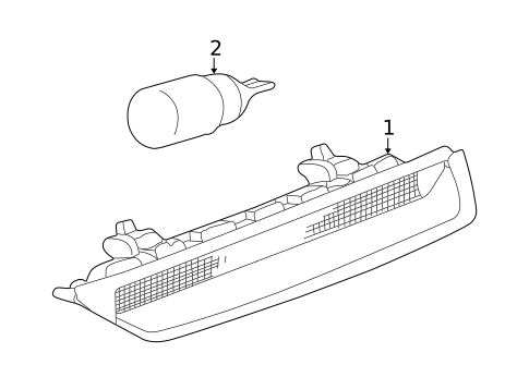 High Mounted Stop Lamp for 2000 Saturn LW1 #0