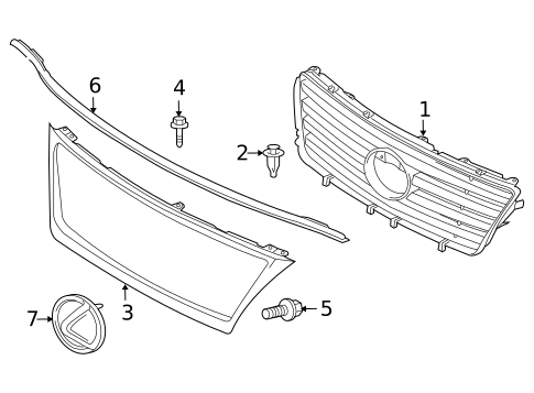 Grille & Components for 2011 Lexus ES350 #0