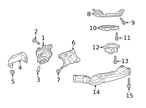 Engine & Trans Mounting for 2012 Chrysler 300 #1