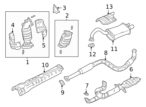 Exhaust Components for 2005 Mitsubishi Eclipse #0