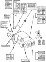 BJ3869013A - Body: Label for Mazda: 323 Image