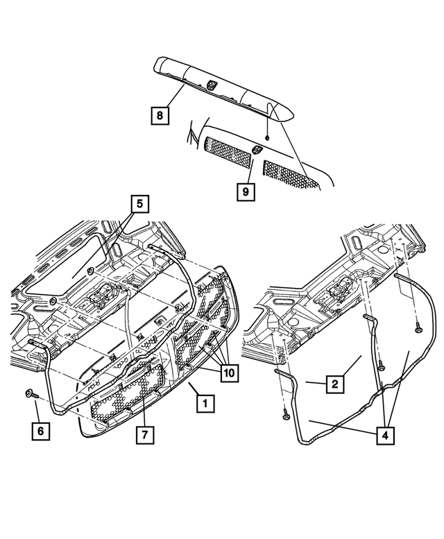 5HC981X8AF - : Radiator Grille for Mopar Image