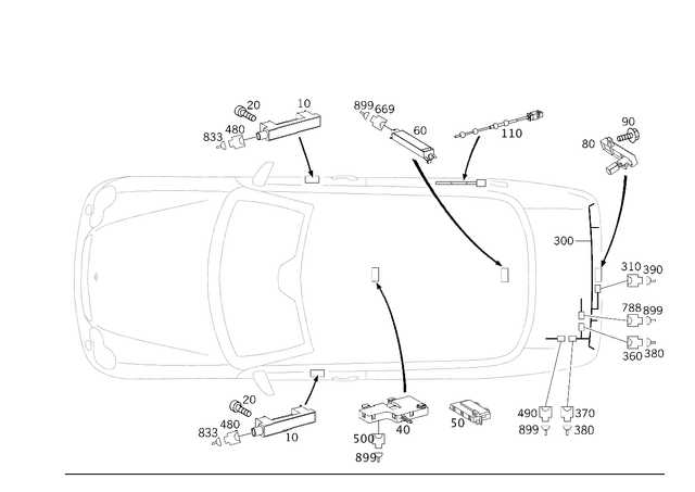 2098201275 - Electrical System: Antenna for Mercedes-Benz Image image
