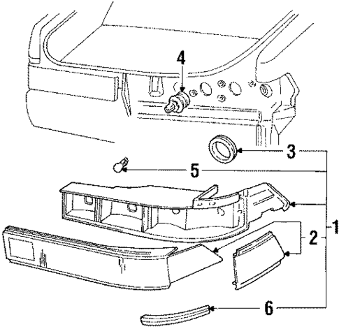 Tail Lamps for 1992 Mercury Topaz #0
