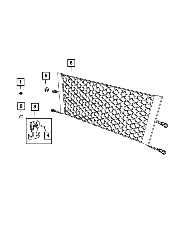 55315133AD - Interior Trim: Cargo Tie Down Loop for Mopar Image