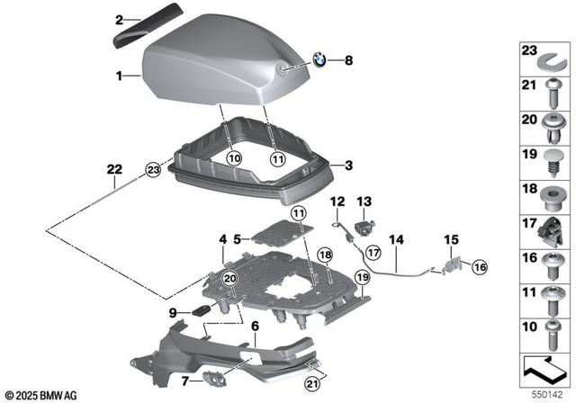 31427708518 - Frame and Mounting Parts: Badge - D=45mm for BMW-Motorrad Image
