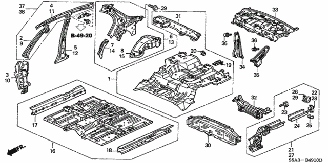 Inner Panel (1) for 2003 Honda Civic #0