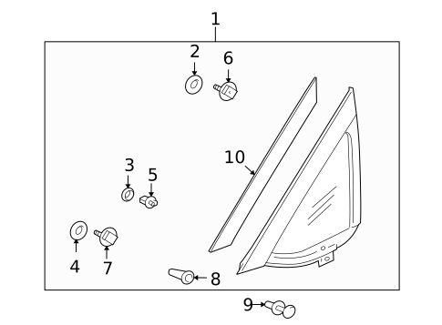 Glass & Hardware for 2010 Mitsubishi Endeavor #0