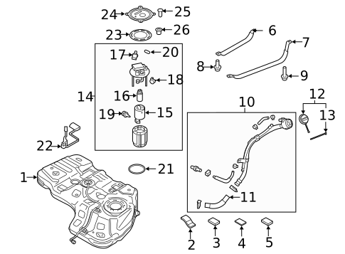 Fuel System Components for 1995 Kia Sephia #5