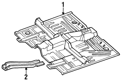 Floor & Rails for 1997 Ford Aspire #0